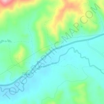 Mappa topografica Alpine, altitudine, rilievo