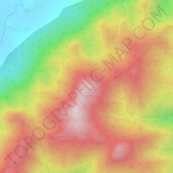 Mappa topografica Galikonda Peak, altitudine, rilievo