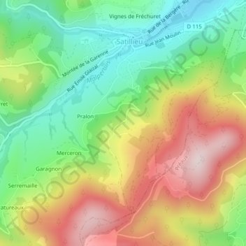 Mappa topografica Bel - Air, altitudine, rilievo