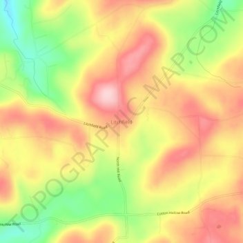 Mappa topografica Litchfield, altitudine, rilievo