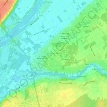 Mappa topografica La Rue des Noels, altitudine, rilievo
