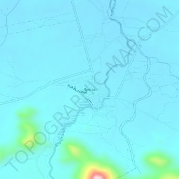 Mappa topografica Brotas, altitudine, rilievo