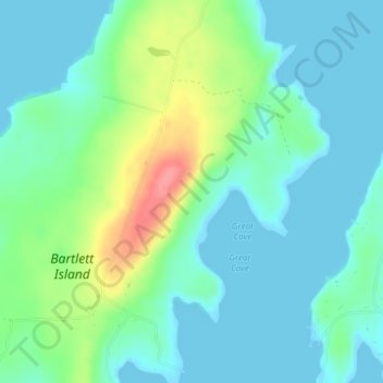 Mappa topografica Lookout Ledge, altitudine, rilievo