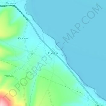 Mappa topografica El Molino, altitudine, rilievo