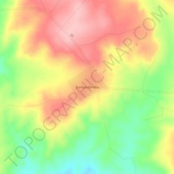 Mappa topografica Barbosilândia, altitudine, rilievo