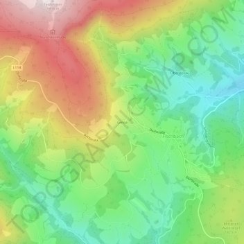 Mappa topografica Gmoa, altitudine, rilievo