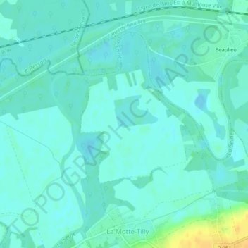 Mappa topografica Les Prés Canions, altitudine, rilievo