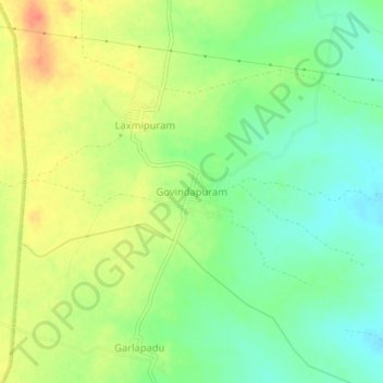 Mappa topografica Govindapuram, altitudine, rilievo