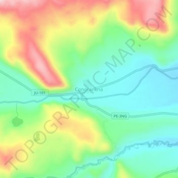 Mappa topografica Conocancha, altitudine, rilievo