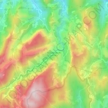 Mappa topografica Boqueirão do Santilho, altitudine, rilievo