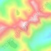 Mappa topografica Cascade Mountain, altitudine, rilievo