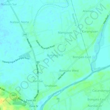Mappa topografica Buenlag 1st, altitudine, rilievo