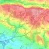 Mappa topografica Kergouach, altitudine, rilievo