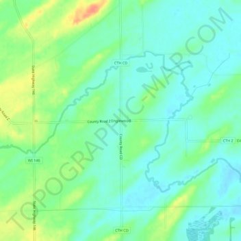 Mappa topografica Englewood, altitudine, rilievo