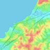 Mappa topografica Guéthary, altitudine, rilievo
