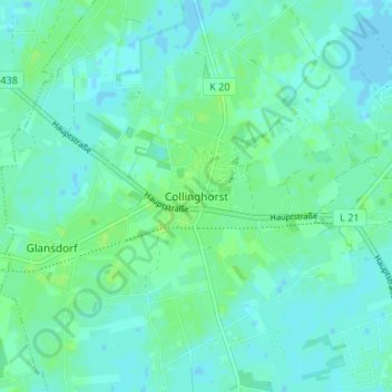 Mappa topografica Collinghorst, altitudine, rilievo