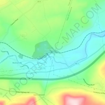 Mappa topografica Howes Cave, altitudine, rilievo