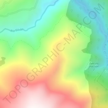 Mappa topografica El Cabecín, altitudine, rilievo