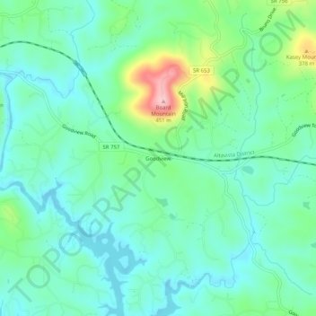 Mappa topografica Goodview, altitudine, rilievo