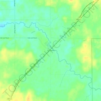 Mappa topografica Duquette, altitudine, rilievo