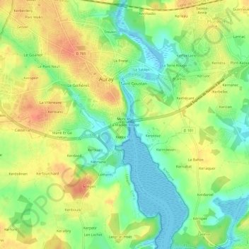 Mappa topografica La Maison Rouge, altitudine, rilievo