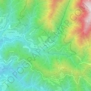 Mappa topografica Iera, altitudine, rilievo