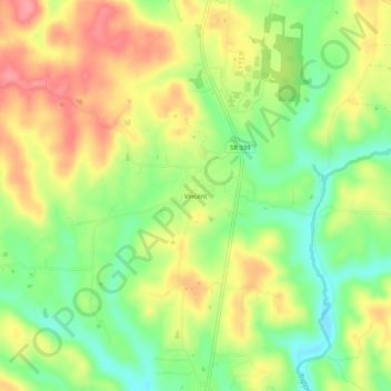 Mappa topografica Vincent, altitudine, rilievo