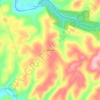 Mappa topografica West Valley, altitudine, rilievo