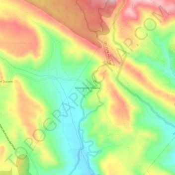 Mappa topografica Villarejo de Medina, altitudine, rilievo