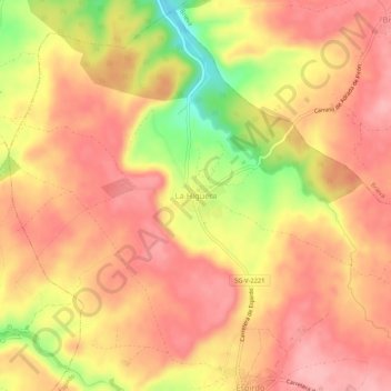Mappa topografica La Higuera, altitudine, rilievo