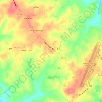 Mappa topografica Norwood, altitudine, rilievo