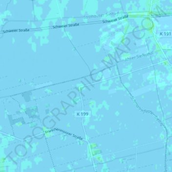 Mappa topografica Nordpol, altitudine, rilievo