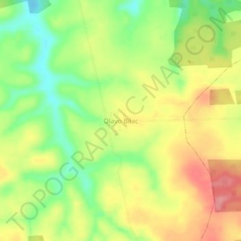 Mappa topografica Olavo Bilac, altitudine, rilievo