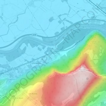 Mappa topografica Le Replat, altitudine, rilievo
