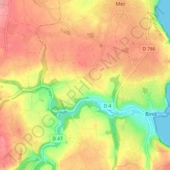 Mappa topografica La Ville Jacob, altitudine, rilievo