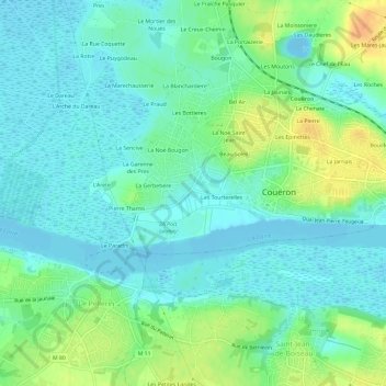 Mappa topografica Les Grands Pres, altitudine, rilievo