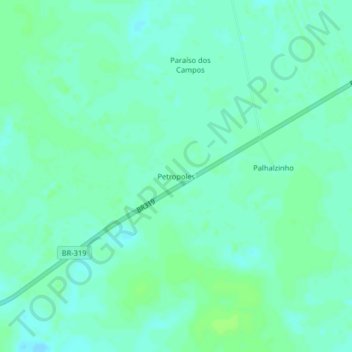 Mappa topografica Petropoles, altitudine, rilievo