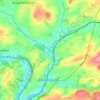 Mappa topografica Hemsford, altitudine, rilievo