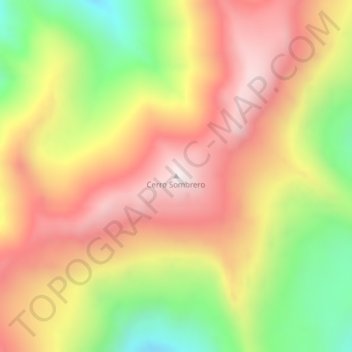 Mappa topografica Cerro Sombrero, altitudine, rilievo