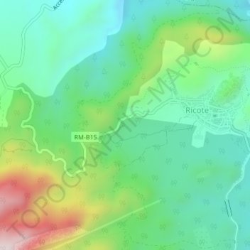 Mappa topografica Huerta de Arriba, altitudine, rilievo