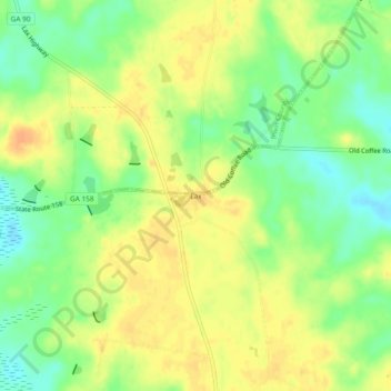 Mappa topografica Lax, altitudine, rilievo