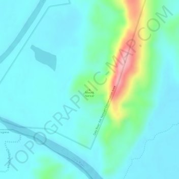 Mappa topografica Mount Nancar, altitudine, rilievo
