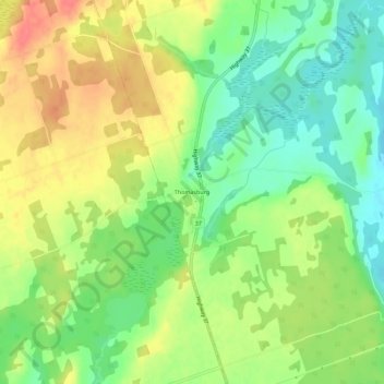 Mappa topografica Thomasburg, altitudine, rilievo