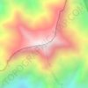 Mappa topografica Mount Saramati, altitudine, rilievo