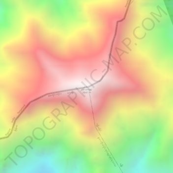 Mappa topografica Mount Saramati, altitudine, rilievo