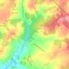 Mappa topografica Le Bourguoin, altitudine, rilievo