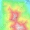 Mappa topografica Grande Aiguille de la Bérarde, altitudine, rilievo
