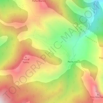 Mappa topografica La Ragua, altitudine, rilievo