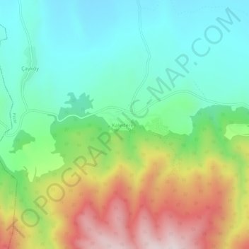 Mappa topografica Beşevler, altitudine, rilievo