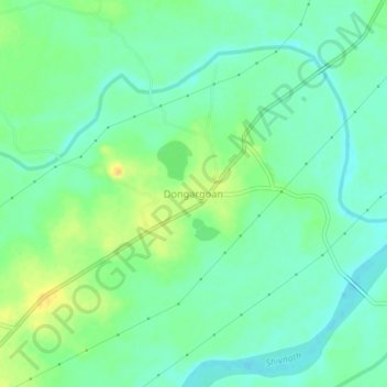Mappa topografica Dongargoan, altitudine, rilievo